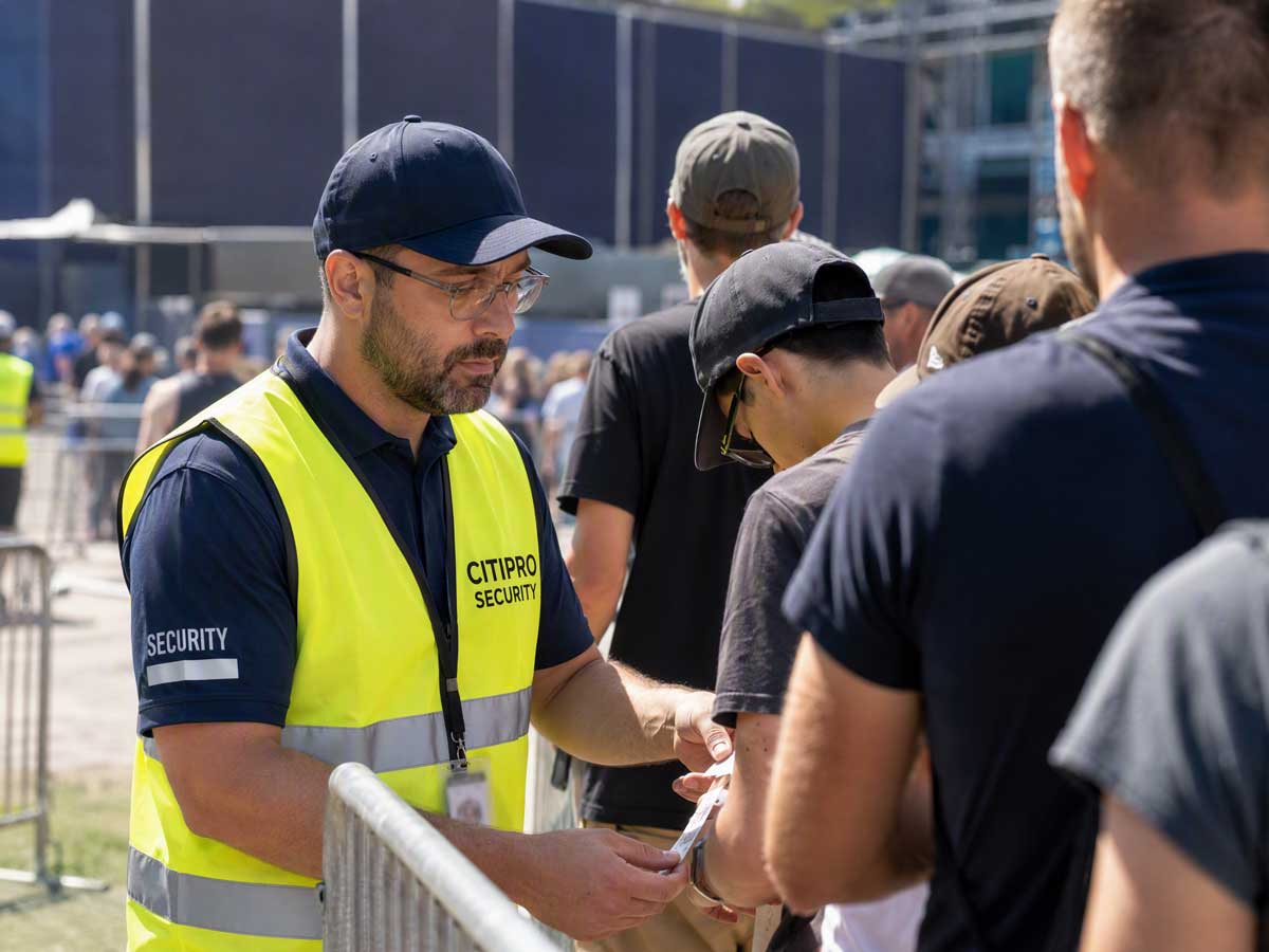 CITIPRO security officer checking in guests at a conference