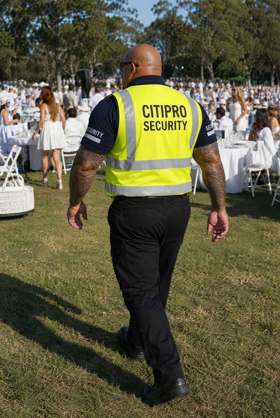 CITIPRO security officer conducting an event foot patrol