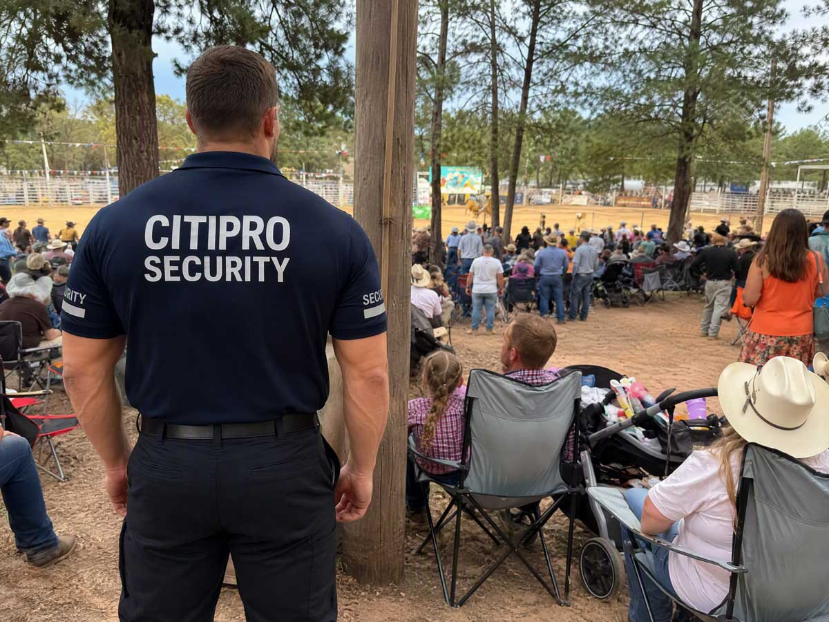 CITIPRO security officer observing a community event
