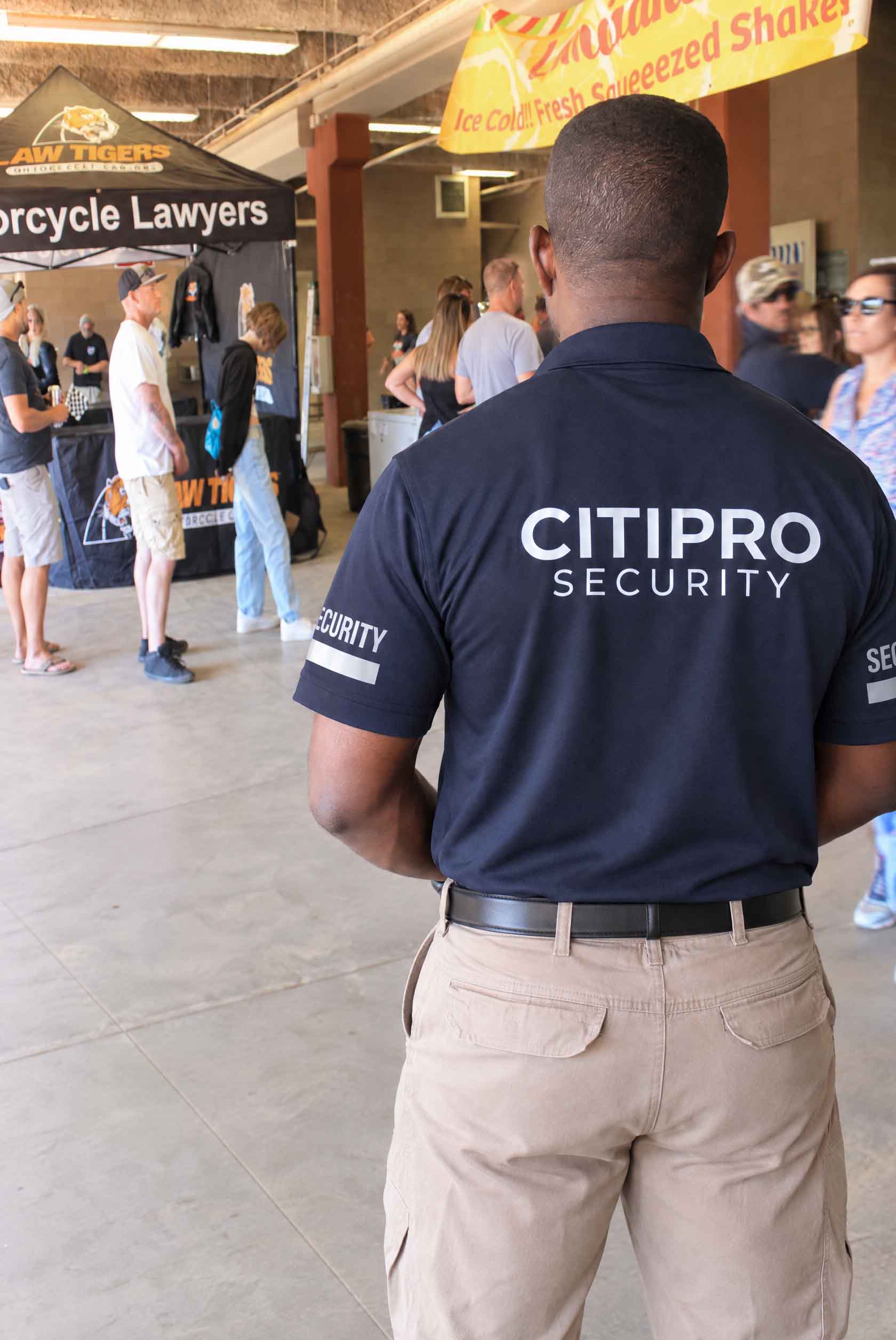 Security guard standing at an event