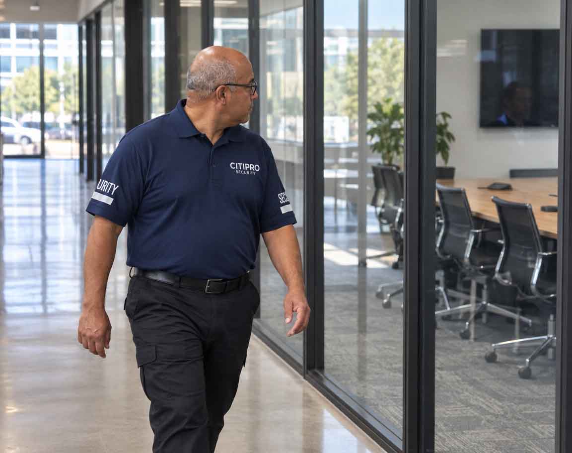 Security officer at a financial institution